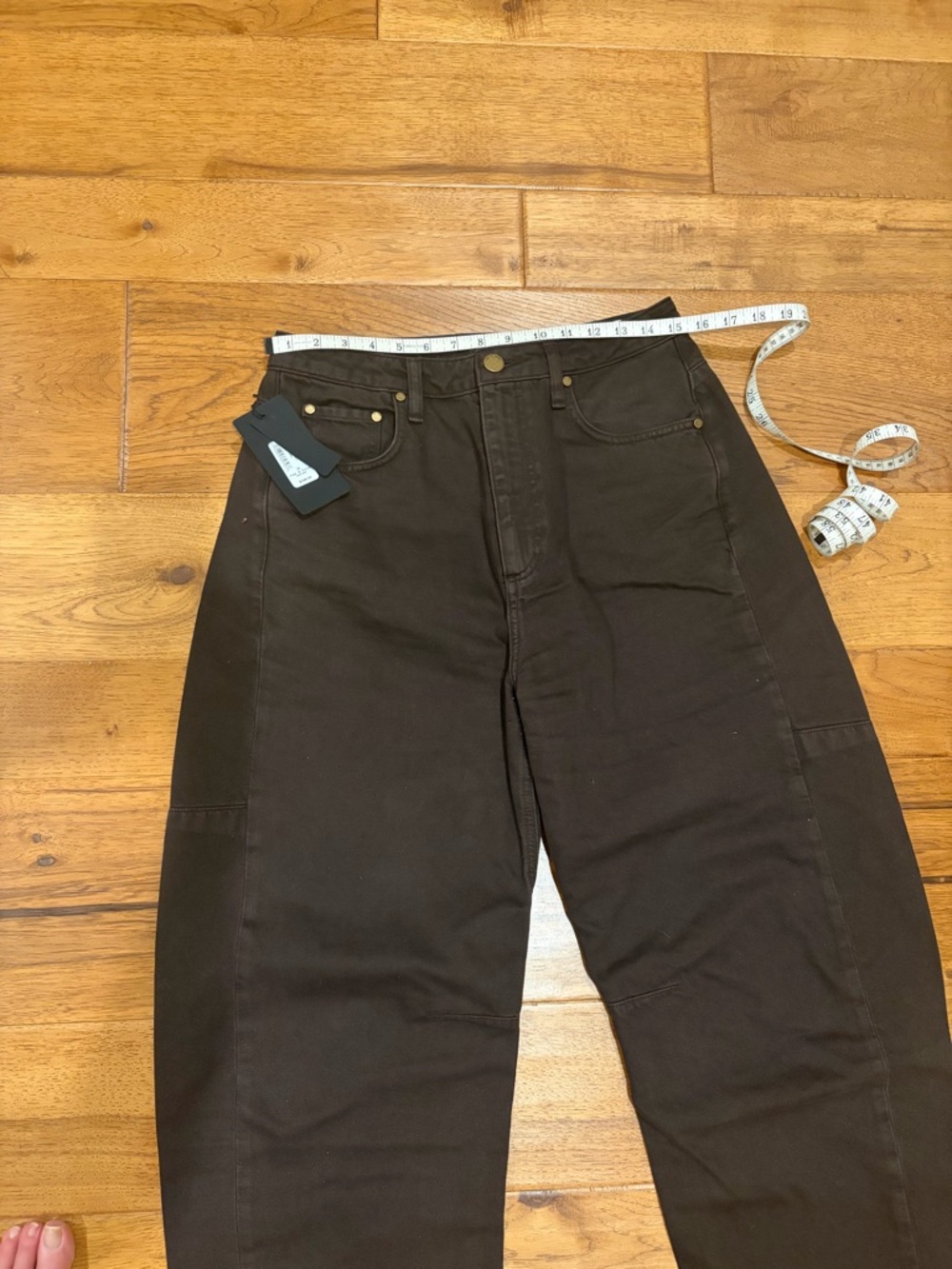 Rag and Bone Charlie Barrel Jeans in Espresso - Picture 12 of 13